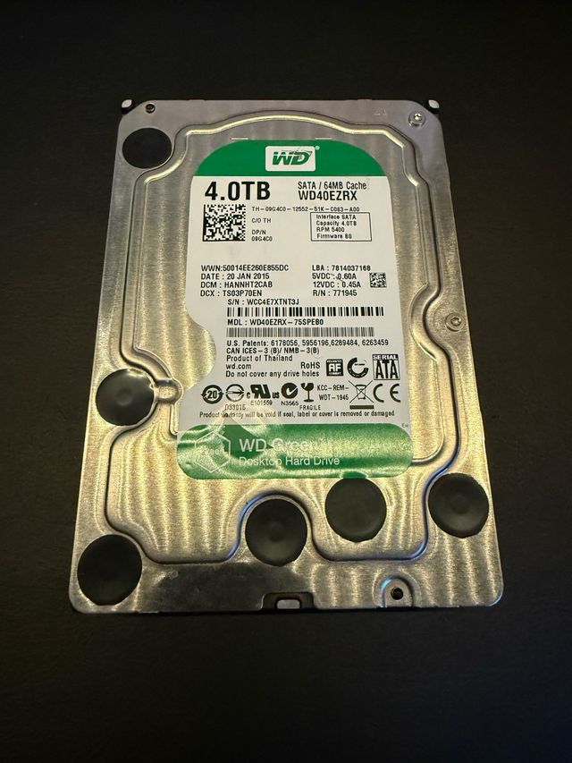 Disco rigido WD WD40EZRX da 4 TB