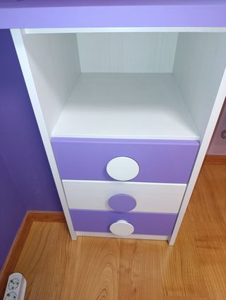 Muebles habitación juvenil - morado-blanco.Regalo*