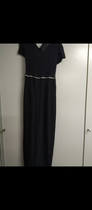 Mono negro encaje mujer