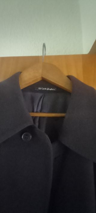 Abrigo negro caballero del corte inglés