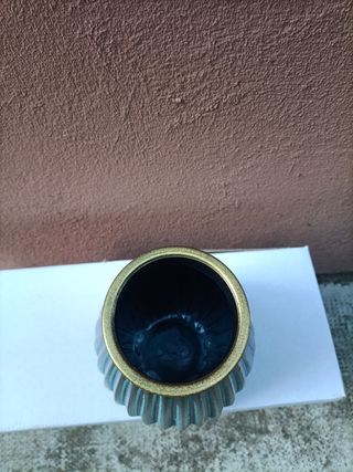 Vaso Ceramica Oro-Verde