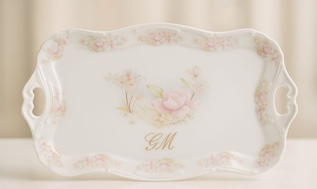 Juego de té porcelana fina, antiguo