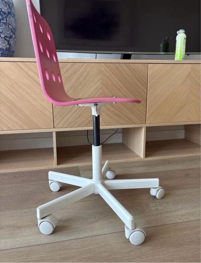 Silla escritorio rosa giratoria
