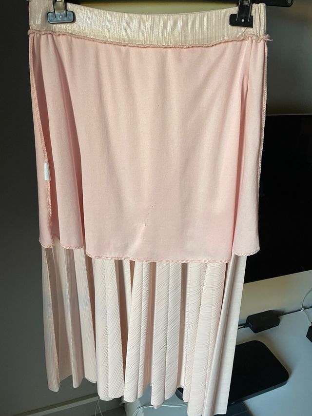 Gonna rosa plissettata