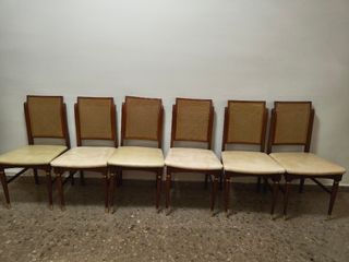 6 Sillas vintage mimbre