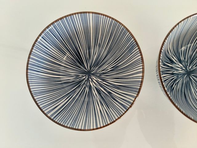 2 Ciotole in Porcellana - Blu e Bianco