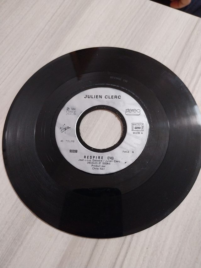 Vinile 45 giri Julien Clerc: Respiro/Bambou Bar