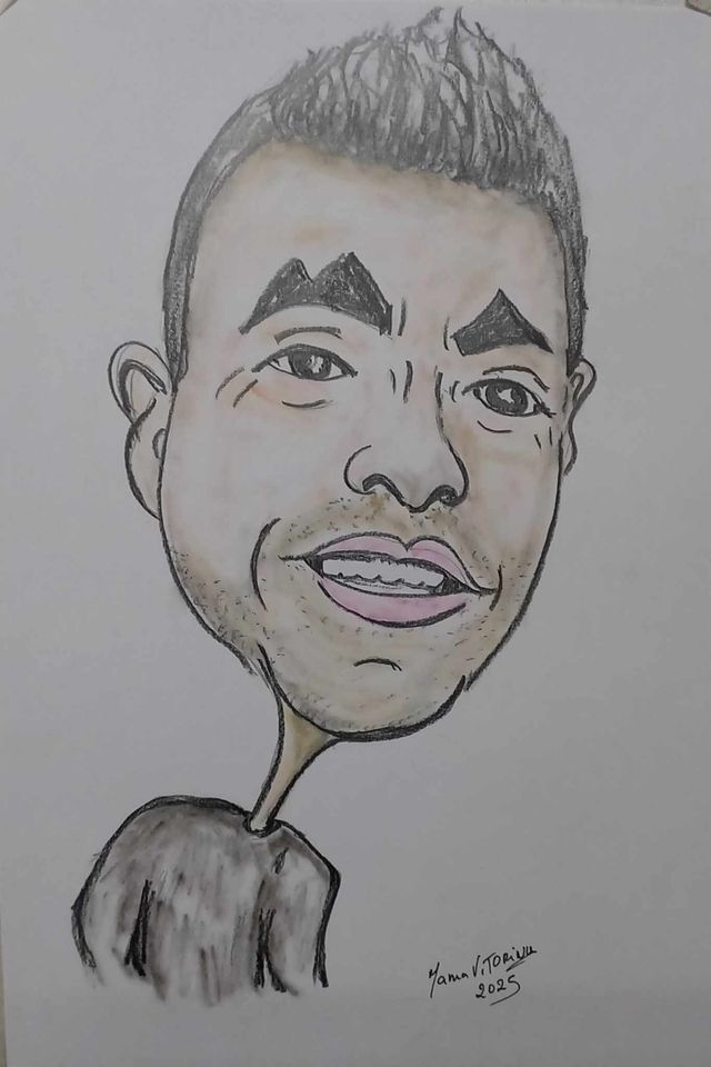 Caricatura simples por fotografia