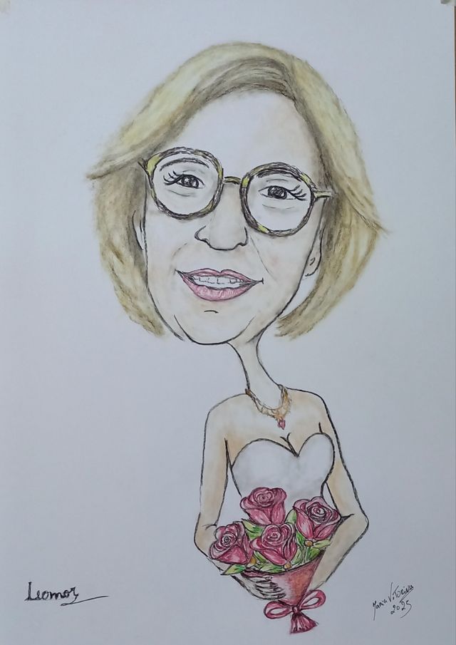 Caricatura simples por fotografia