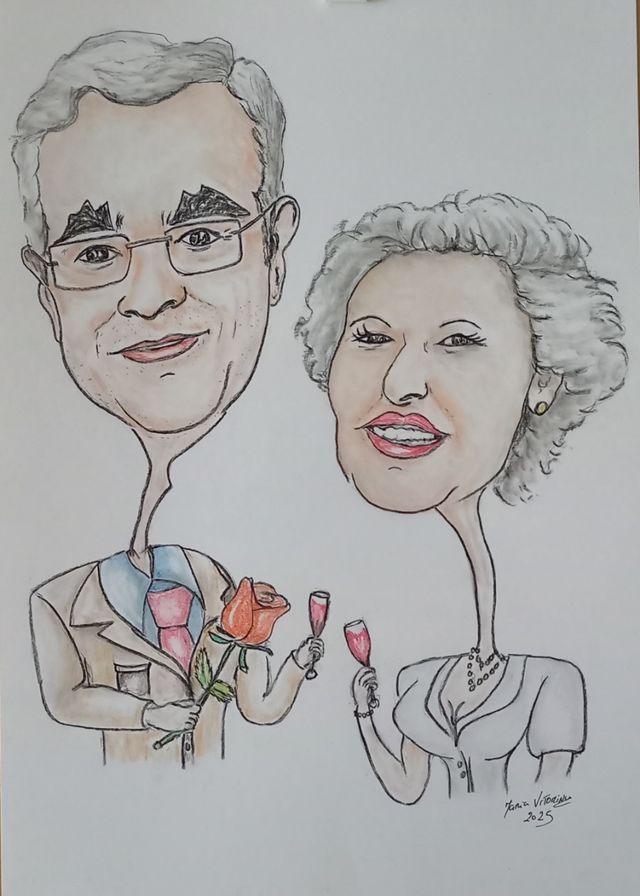 Caricatura simples por fotografia