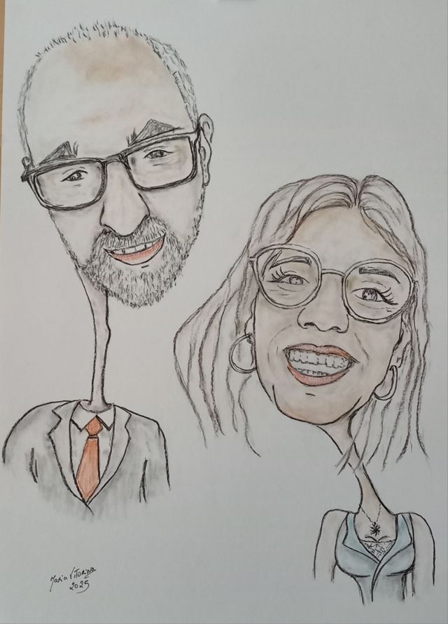 Caricatura simples por fotografia