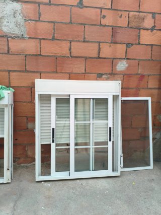 2 ventanas aluminio correderas