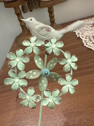 Girandola metallo shabby chic verde