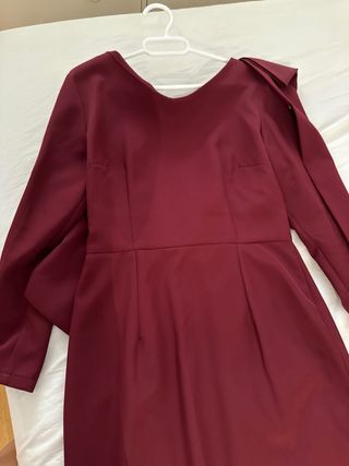 Vestido fiesta granate - Talla M