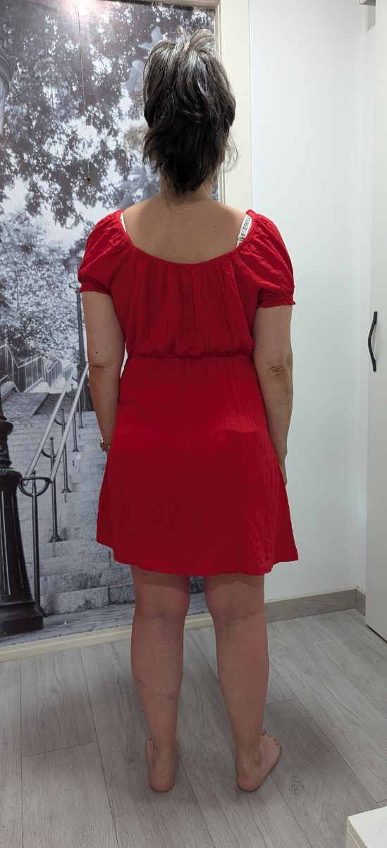 Vestido rojo palabra de honor