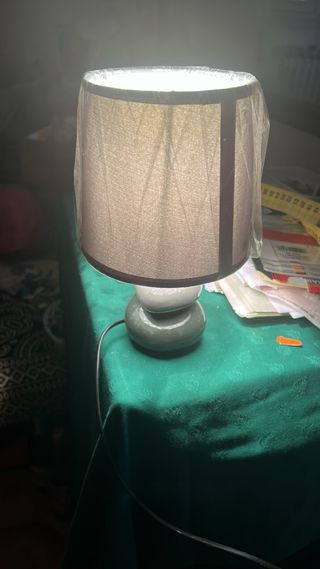 Lampada da tavolo - ceramica e tessuto