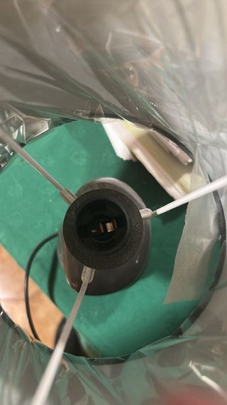 Lampada da tavolo - ceramica e tessuto