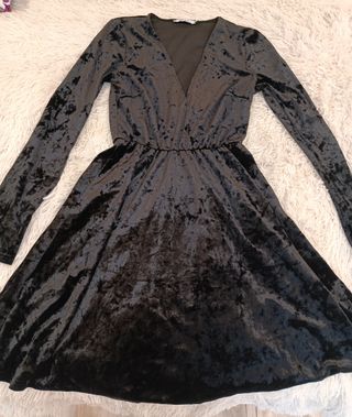 Vestido terciopelo negro - Talla S