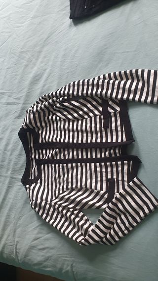 Chaqueta rayas blanco-negro