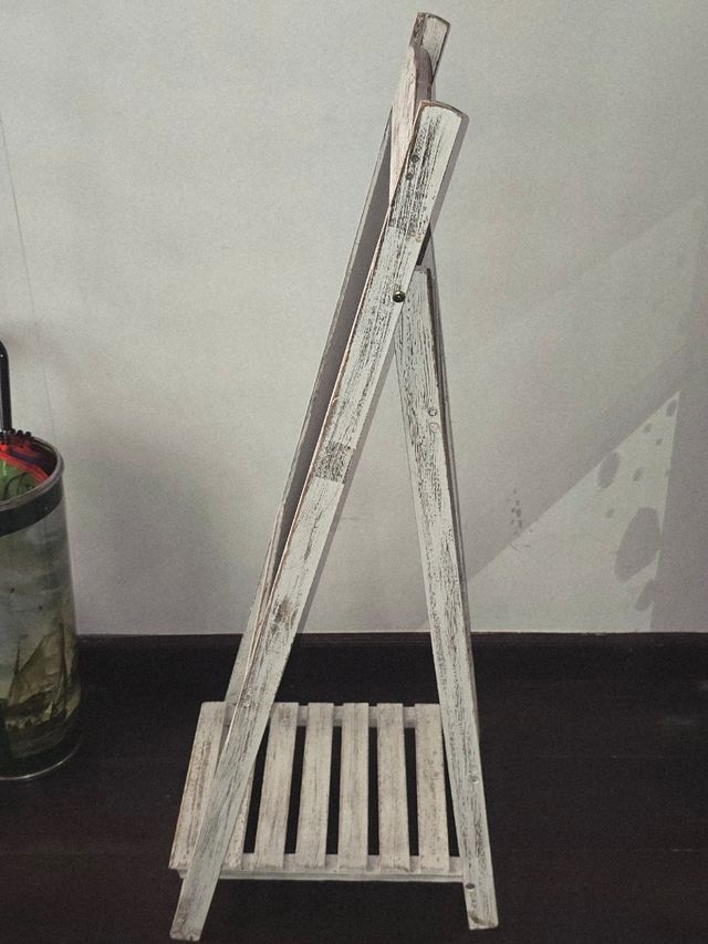 Pizarra vintage de madera blanca