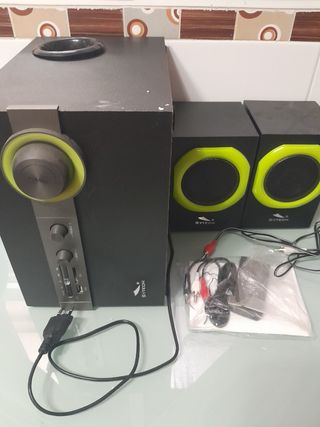 Altavoces SYTECH 2.1 - negros y verdes