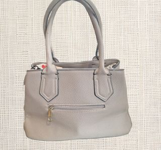 Borsa a mano beige con fiori