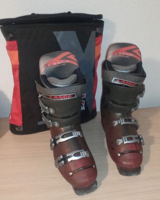Botas Esquí Lange 43 y mochila para transportar