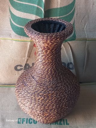 Vaso vimini marrone h 46cm