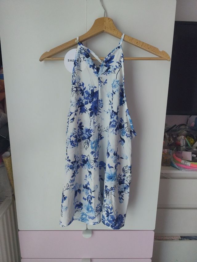 Blusa SHEIN azul y blanca - Talla L