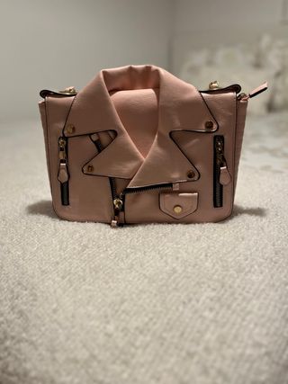 Bolso bandolera rosa | Monedero chaqueta