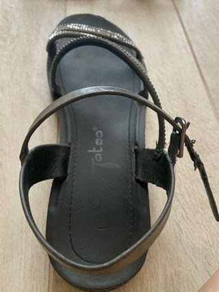 Sandali bassi Tataitalia neri con strass