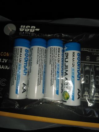 Pilas recargables AA 800mAh (x4)
