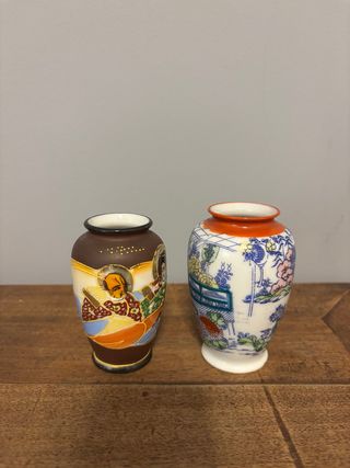 2 Vasi Ceramica Dipinti a Mano