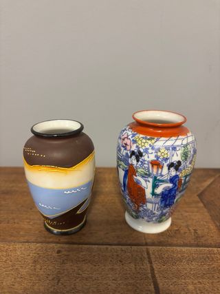 2 Vasi Ceramica Dipinti a Mano