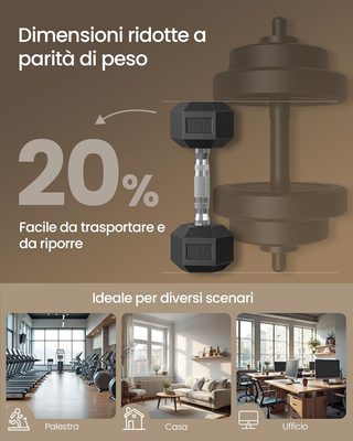 Manubri, Set di 2 Manubri Esagonali, per Allenamen