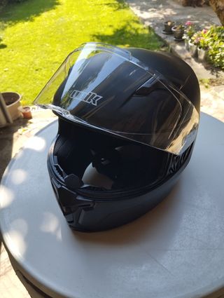 Casco moto negro mate talla XL
