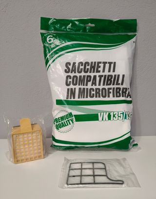 SACCHETTI FILTRI VORWERK KOBOLD FOLLETTO VK135 136