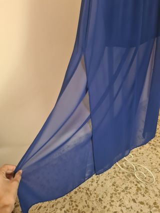 Falda larga azul verano