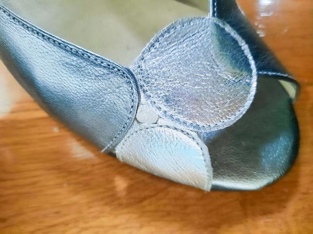 Sandalias piel plata -talla 38