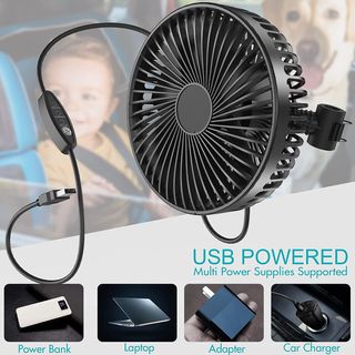 Ventilador de coche para asiento trasero