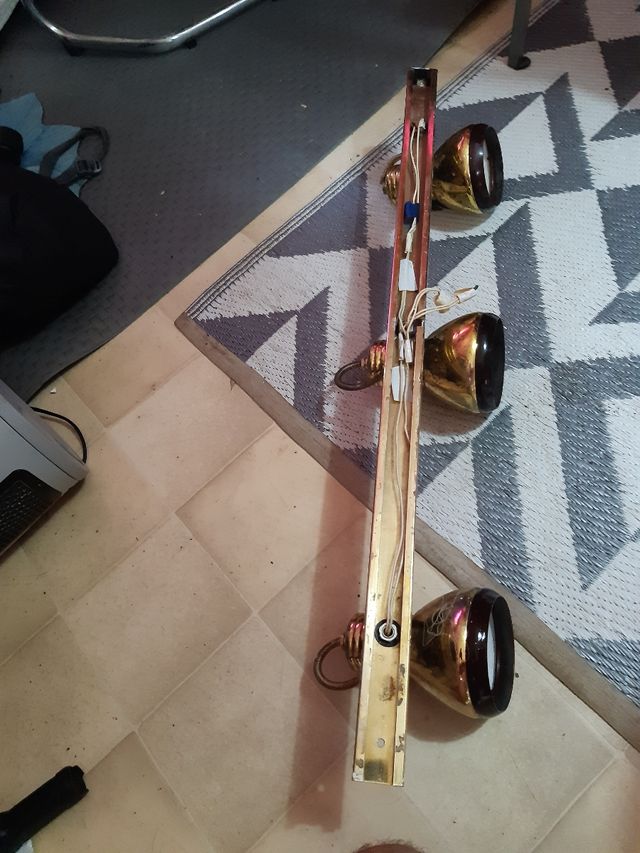 Tira luces 3 focos bronce REBAJADO
