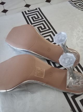 Zapatos mujer tacón plata