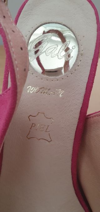 Tacones fucsia mujer