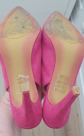 Tacones fucsia mujer