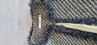 Chaqueta tweed gris y blanca