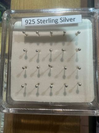 20 Pendientes nariz plata 925