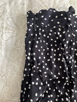 Mini Falda Zara negra - lunares