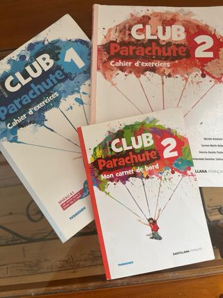 2 libros texto secundaria CLUB PARACHUTE frances