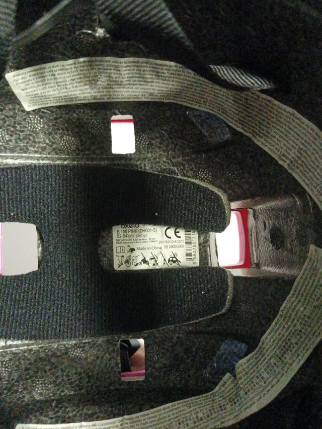 Casco Oxelo rosa niña