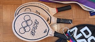 2 Raquetas Tenis + 3 Palas Playa